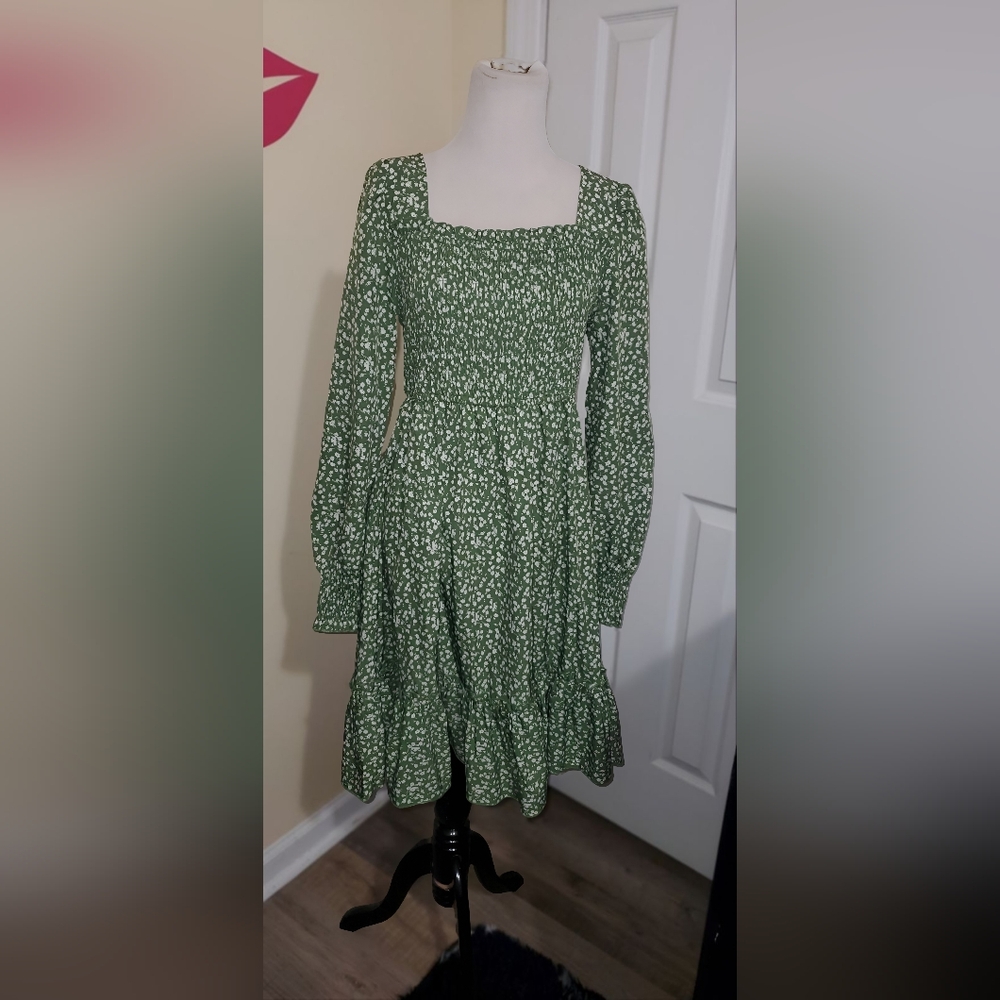Green Floral Dress